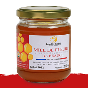 Bocal de miel de fleurs de Beauce, récolté en Eure-et-Loir